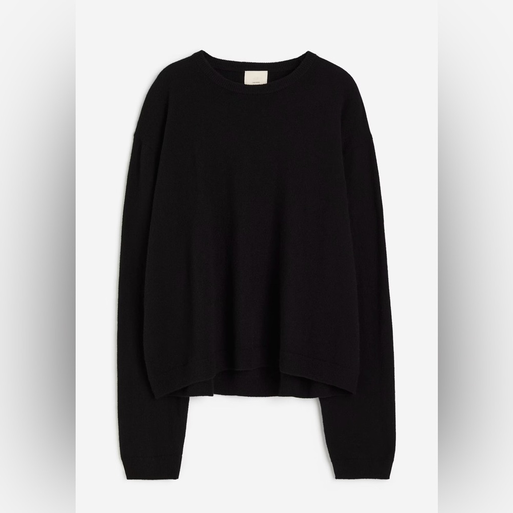 H&M Black Cashmere Fine Knit Sweater